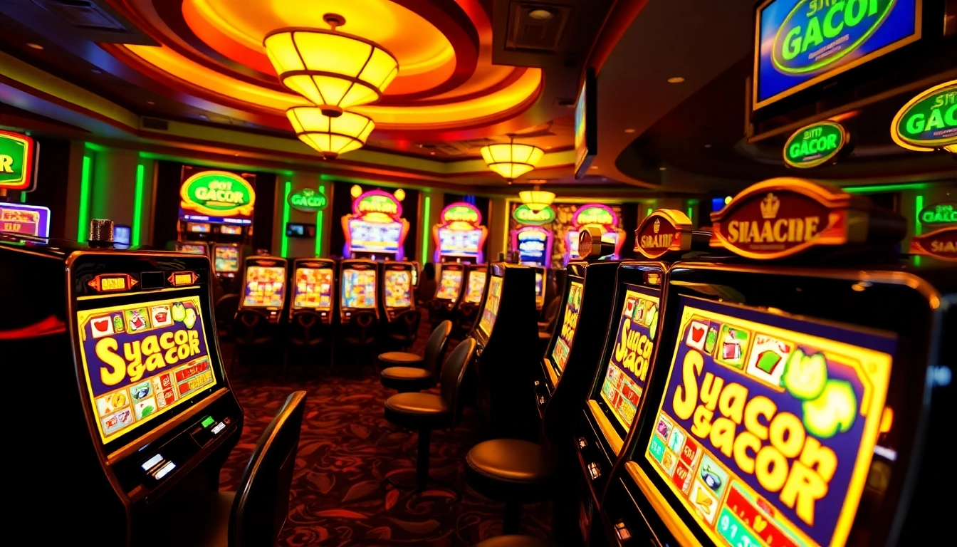 Experience thrilling gameplay with slot gacor games featuring vibrant machines and jackpot excitement.