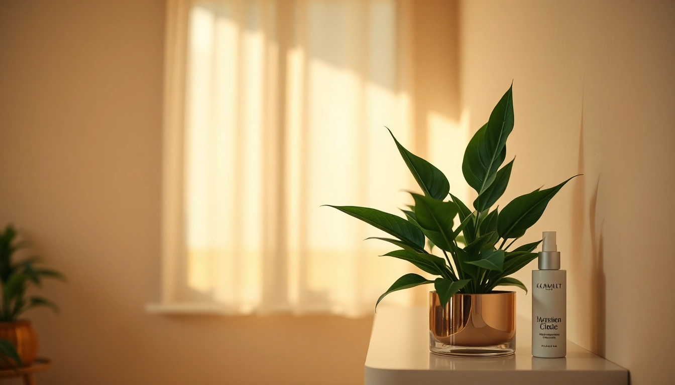 Professional and calming Faltenbehandlung Zürich treatment room with natural lighting and skincare products.