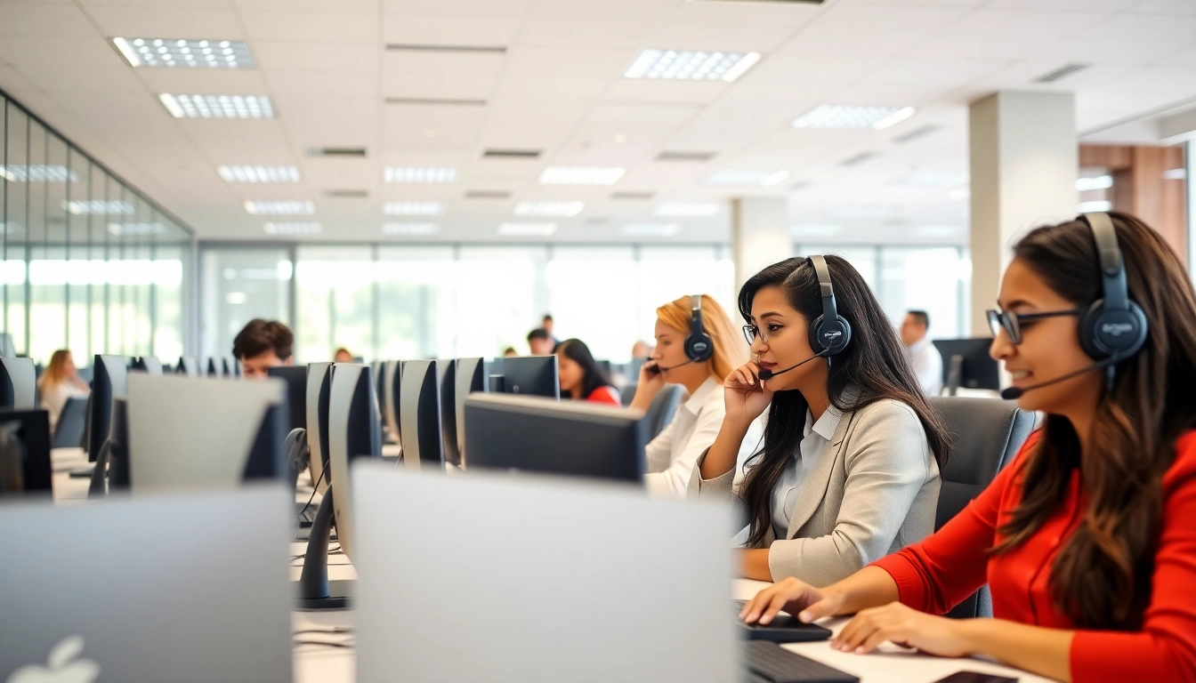 Agents working in Tijuana call centers, showcasing diversity and professionalism in a modern environment.