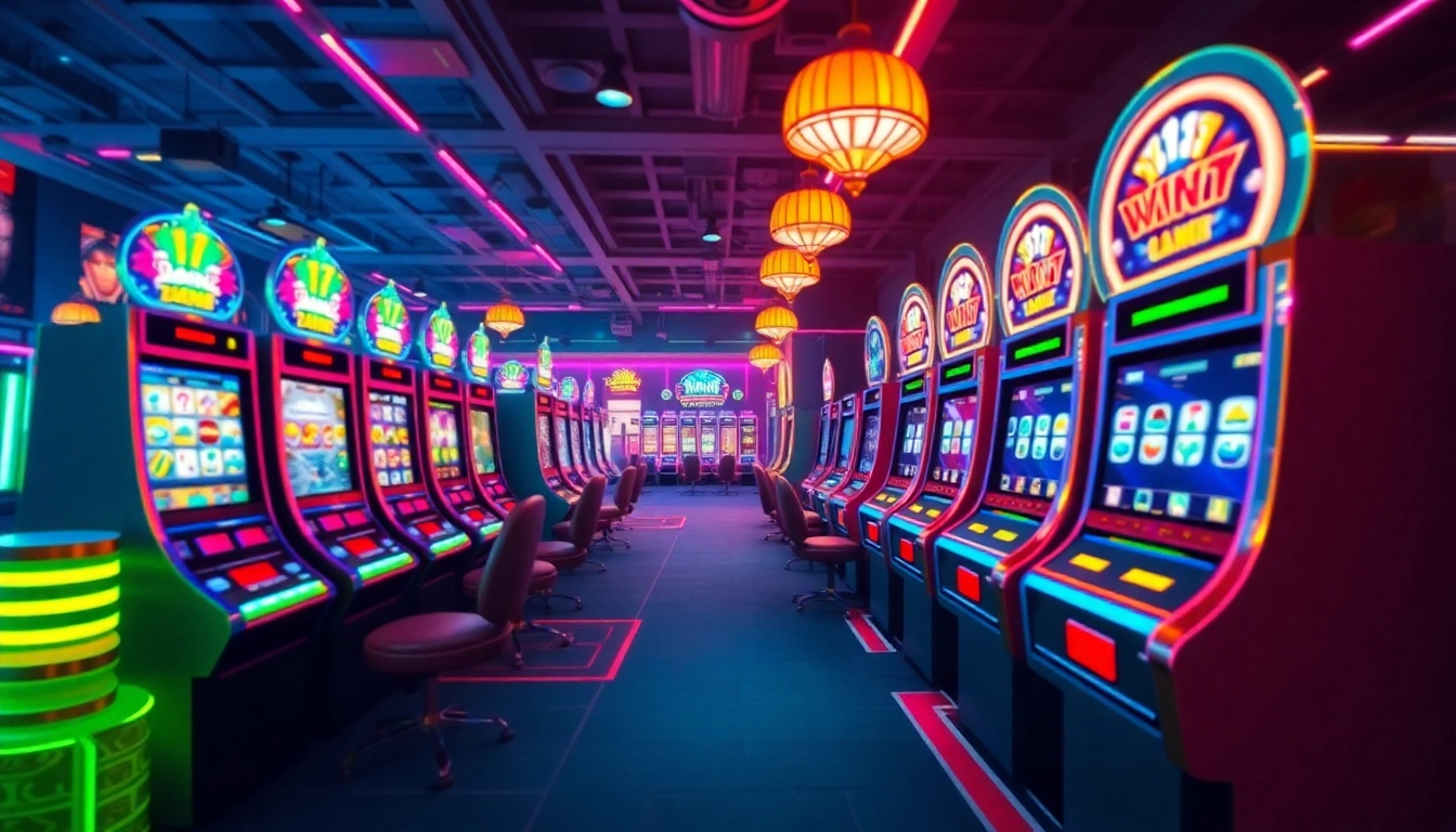 Claim your Deneme bonusu 2025 with colorful slot machines and vibrant gaming excitement.