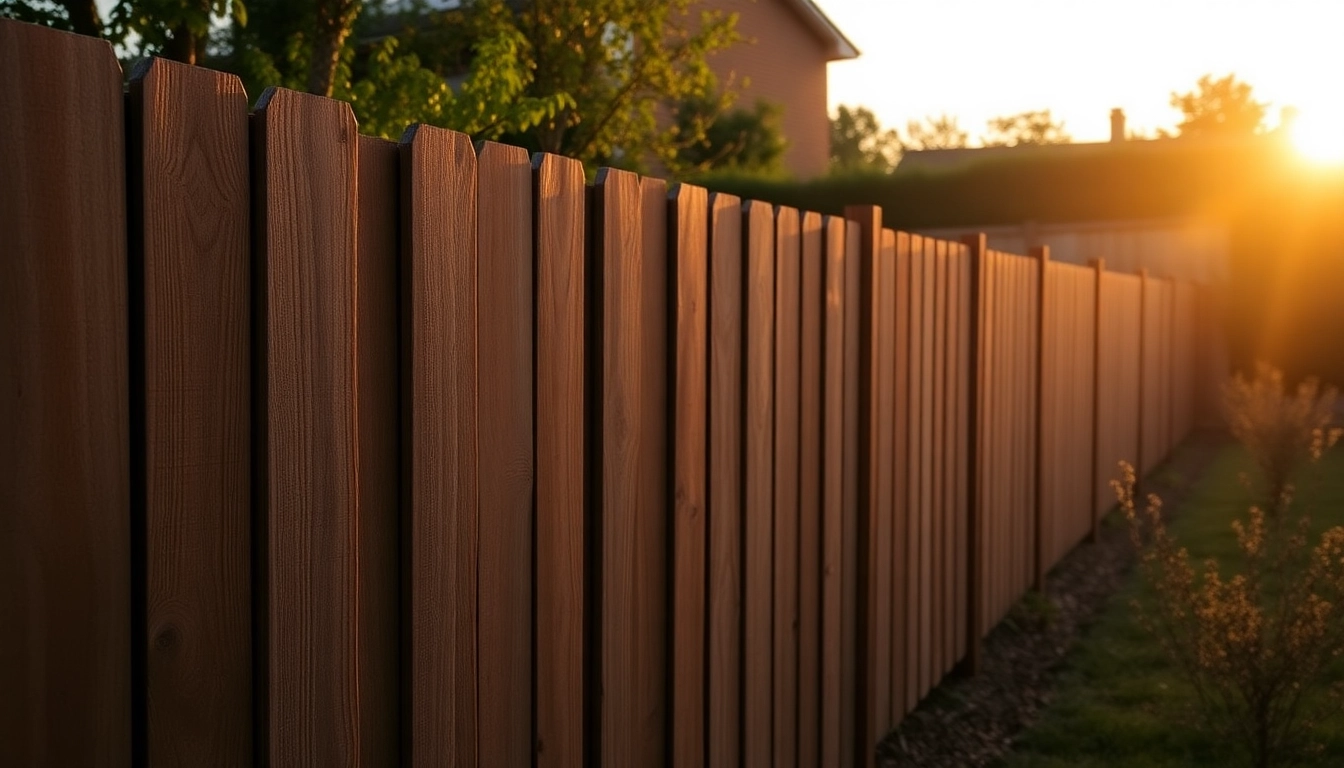 Enhance your property with stunning fencing Manchester, showcasing a beautifully installed wooden fence in a lush garden.