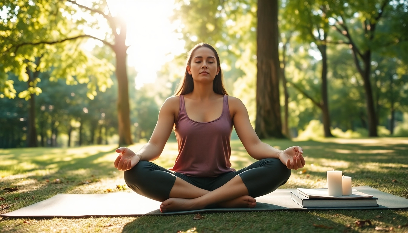 Calm individual practicing mindfulness coaching in a peaceful setting, representing Mindfulness Coach UK.