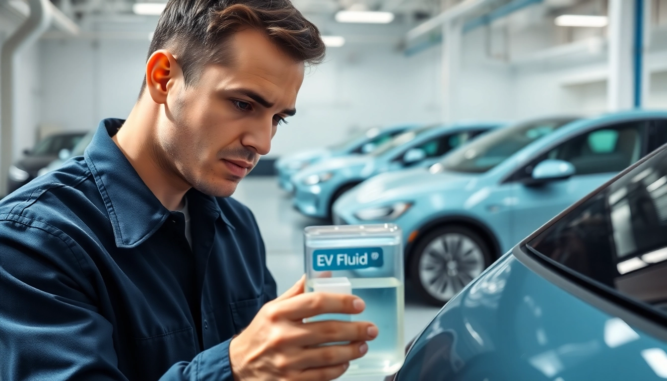 Inspecting EV fluid in an electric vehicle for optimal performance.