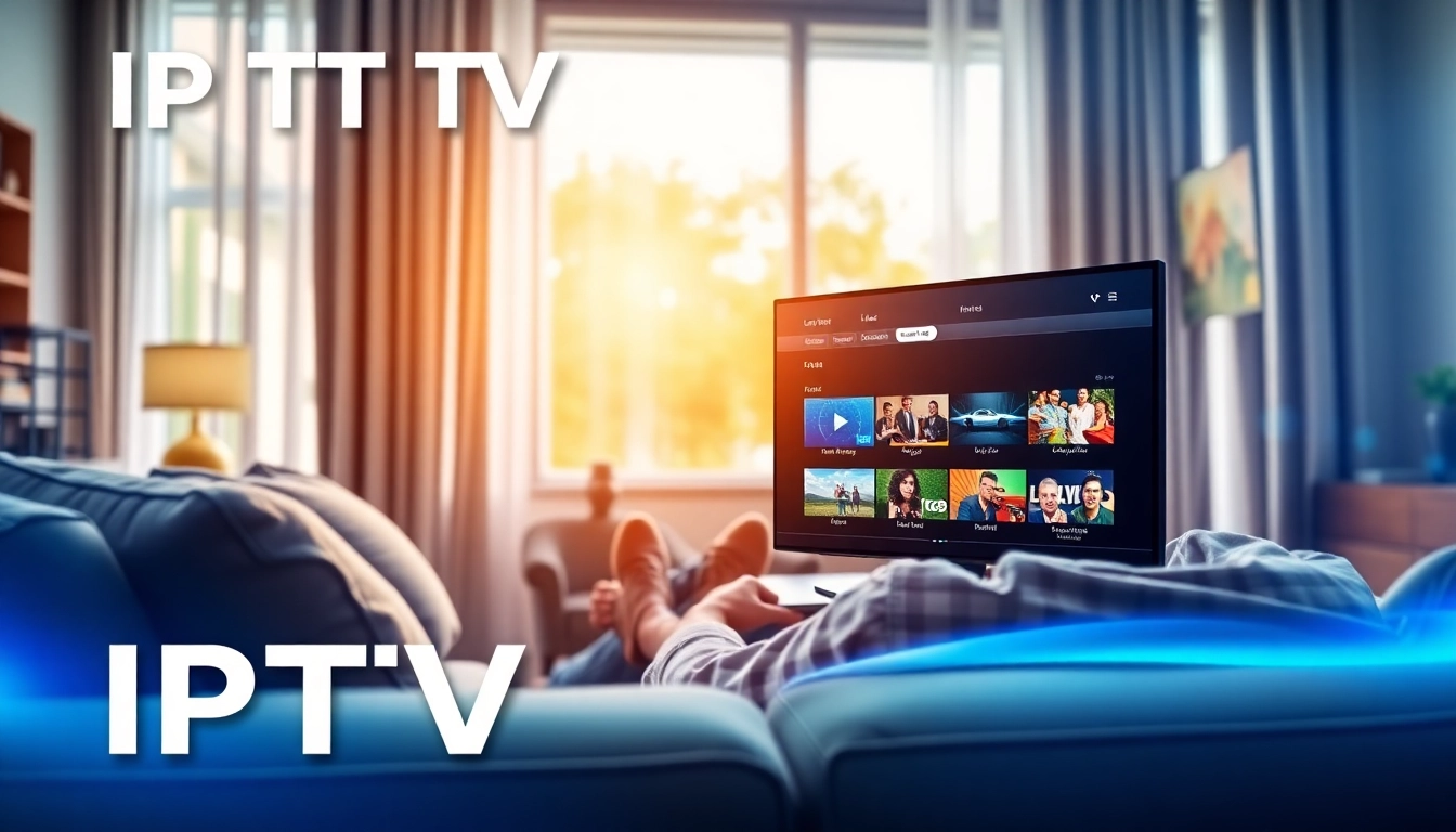Experience the best IPTV provider in UK with vibrant channels displayed on modern devices.