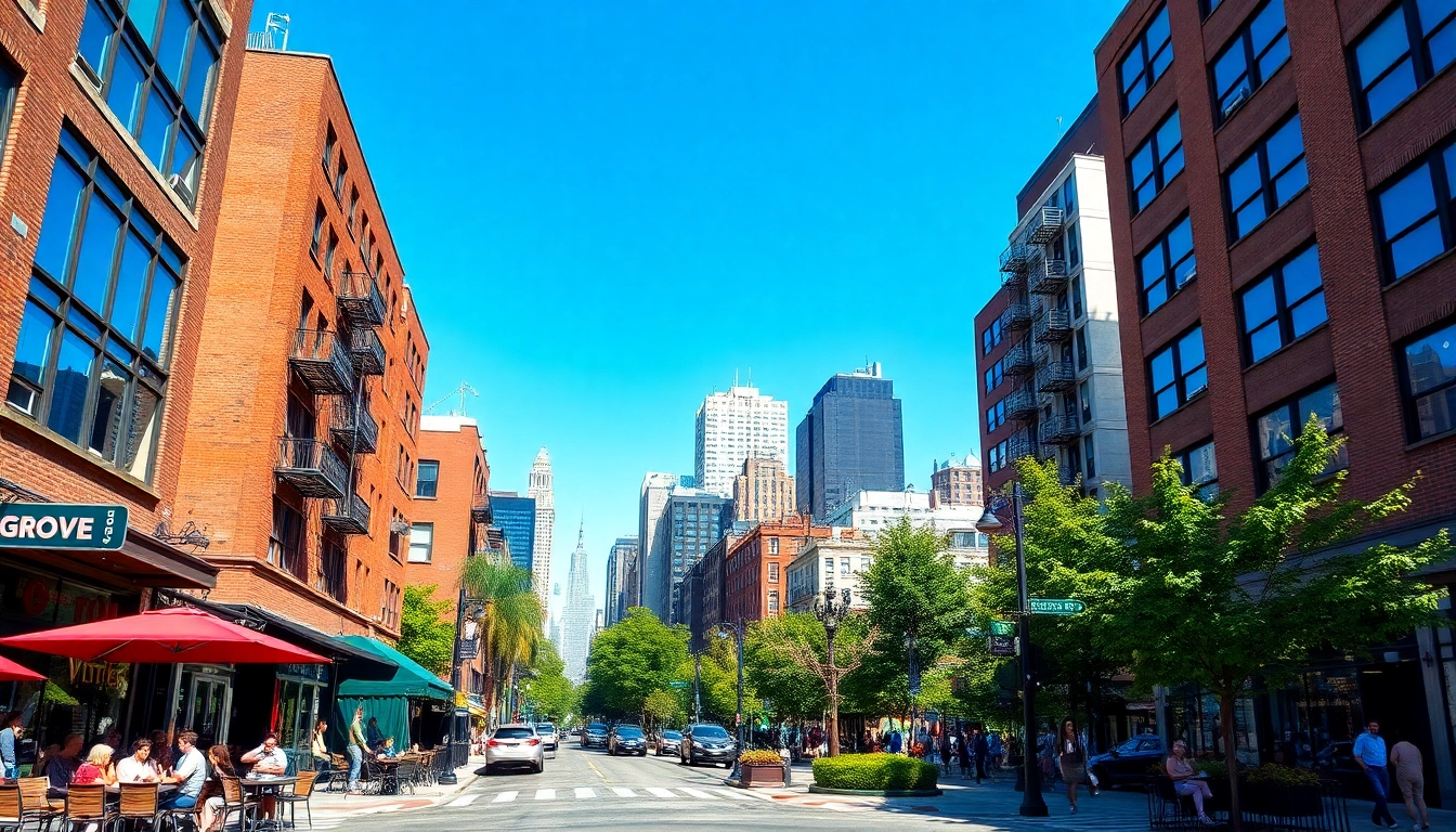 Experience lively cafes and modern architecture in Downtown Jersey City, New Jersey.