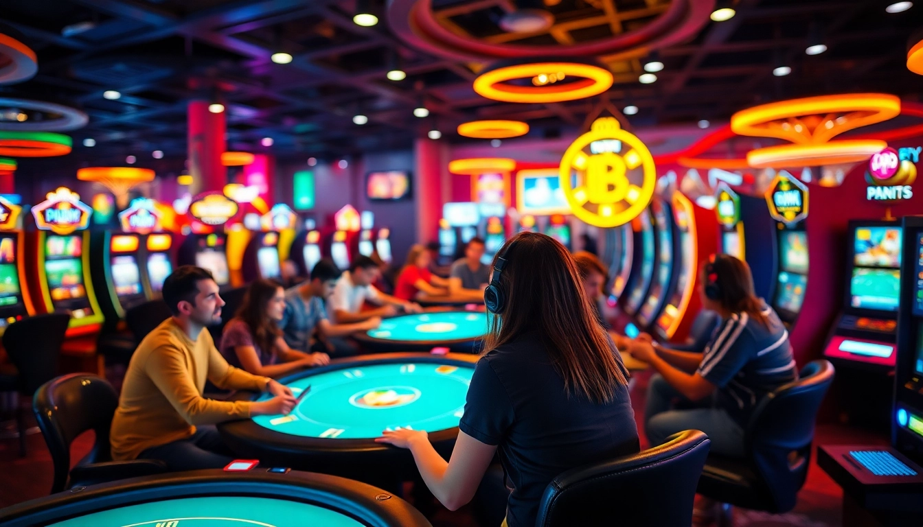 Engaging players at vibrant internet casinos enjoying games of chance and skill.