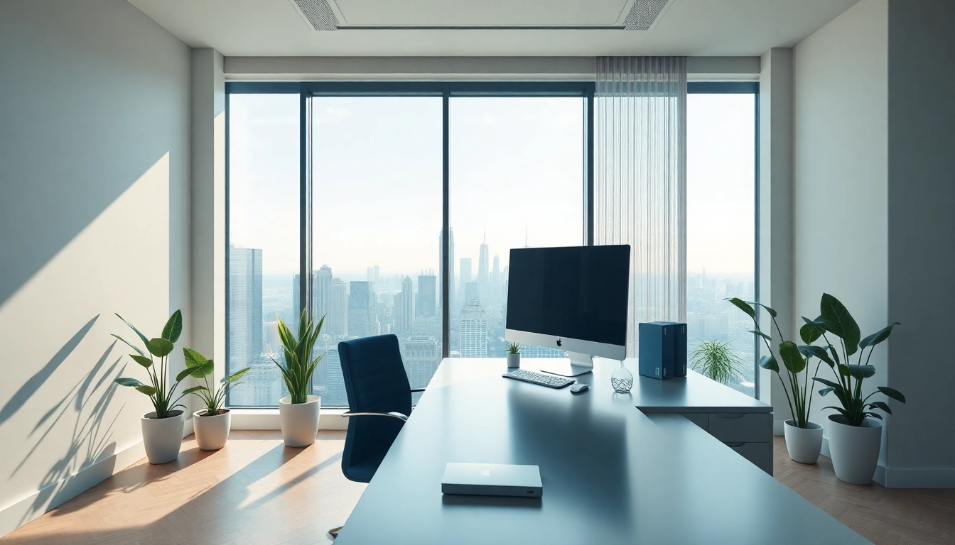 Enhance your business presence with a professional virtual office address in a modern workspace.