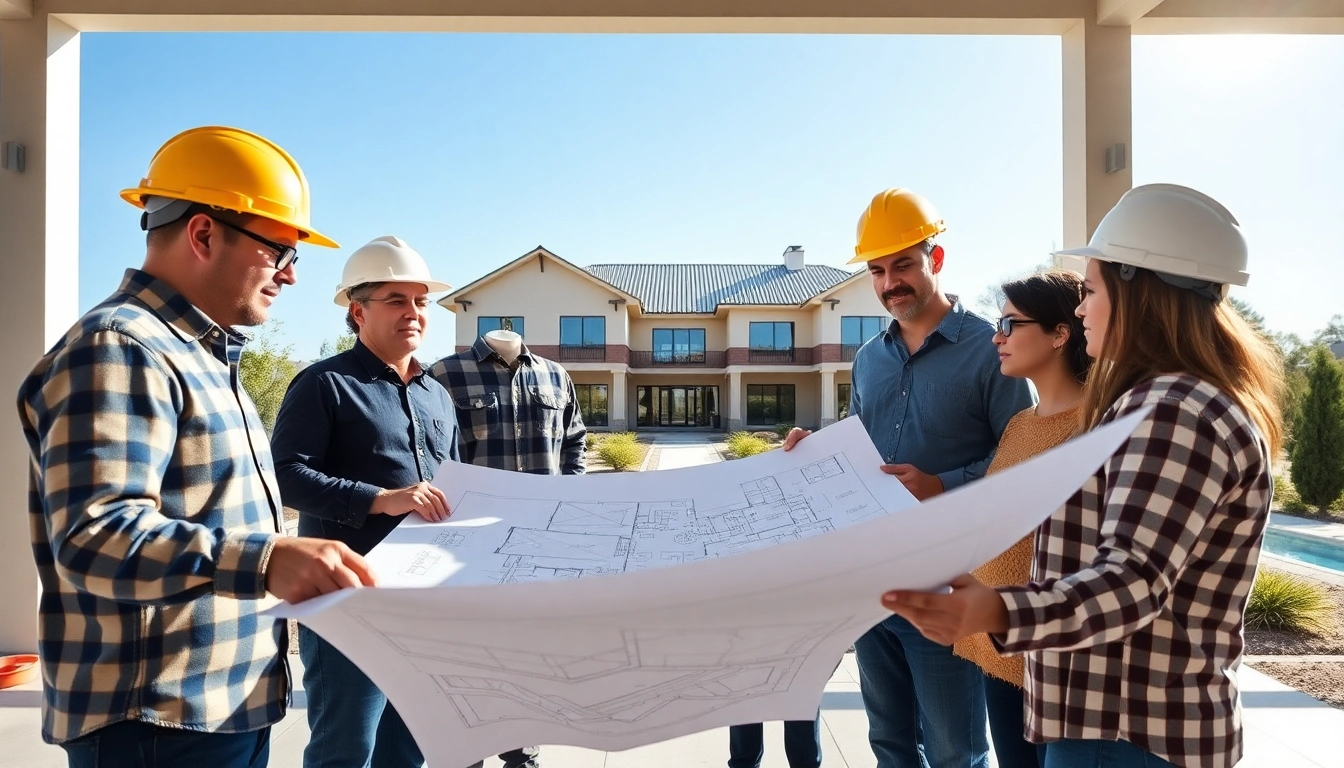 Customized designs by expert custom home builders near me, showcasing teamwork in a beautiful setting.