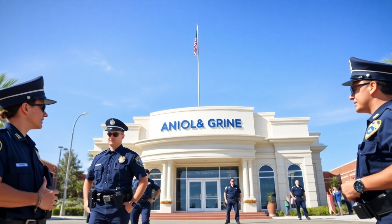 Access Anaheim Police Station inmate information through the vibrant community-focused scene showcasing law enforcement.