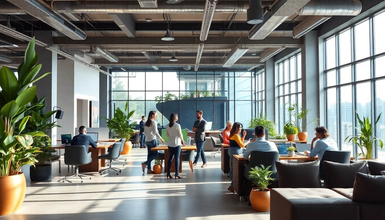 Find modern office space for rent in Bangalore featuring collaborative workspaces and natural lighting.