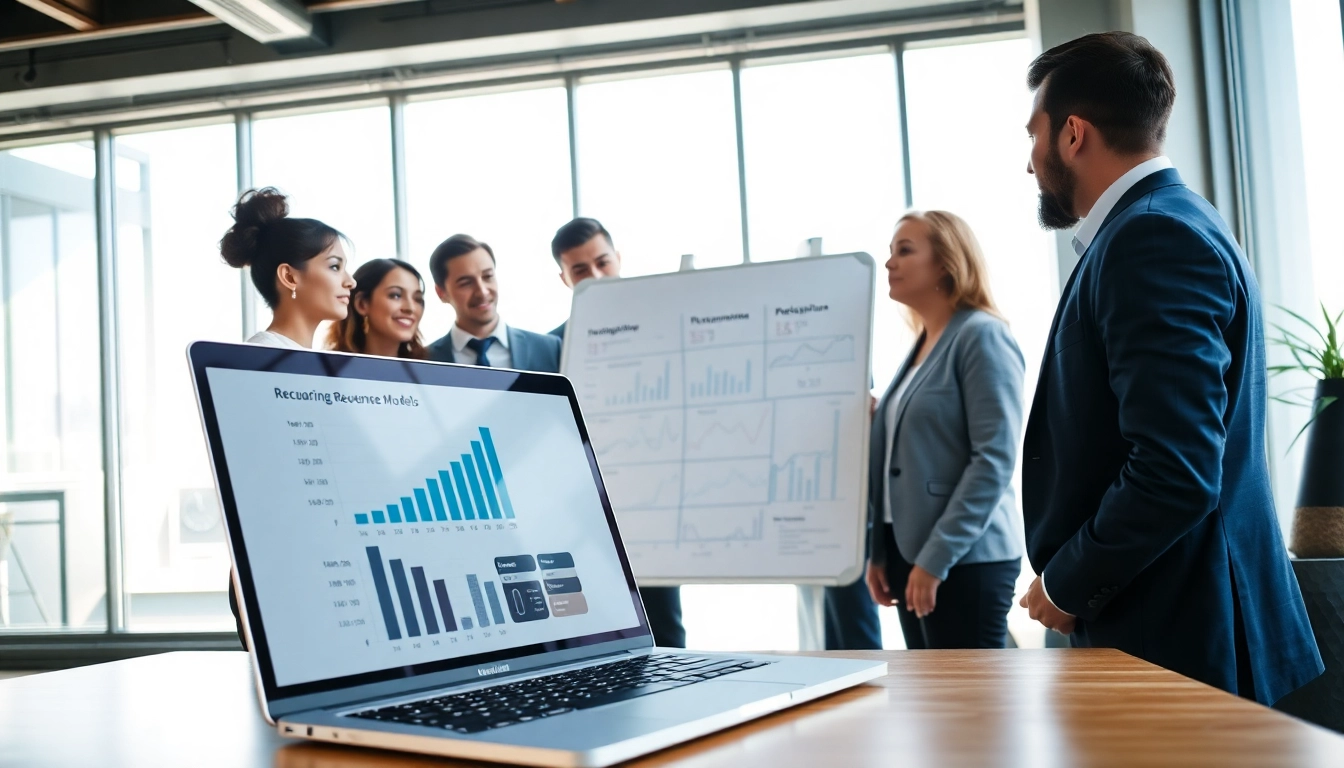 Enhancing Recurring Revenue (Build) with team strategies in a modern office setting.