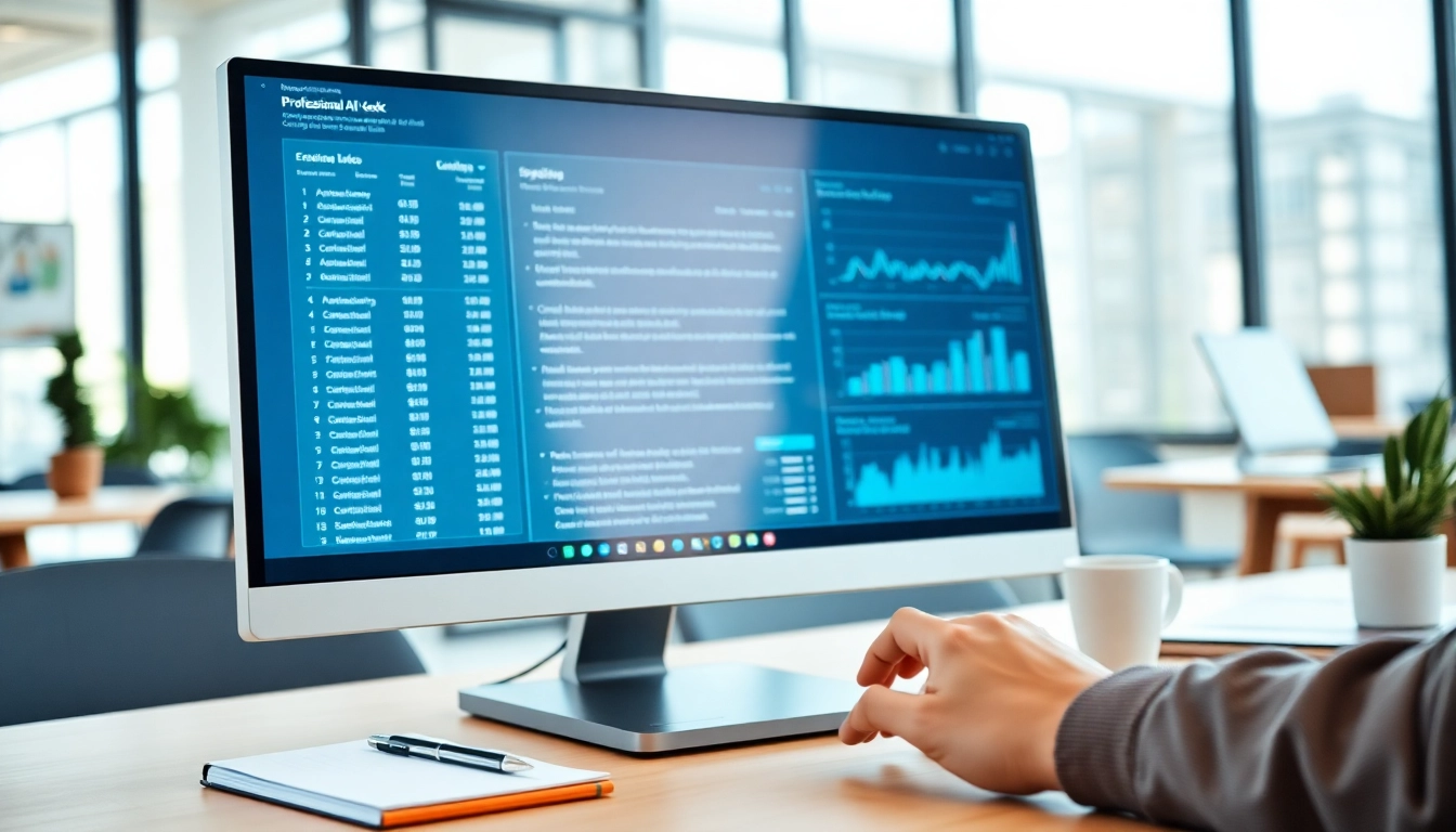 Analyze AI-generated content with the intuitive AI checker interface on a modern computer.