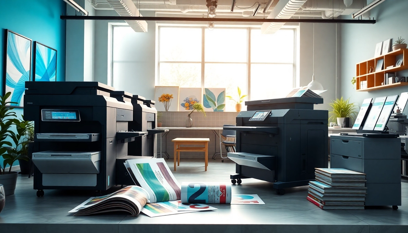 Engaging display of printers edmonton alberta in a modern workspace, showcasing quality printing services.