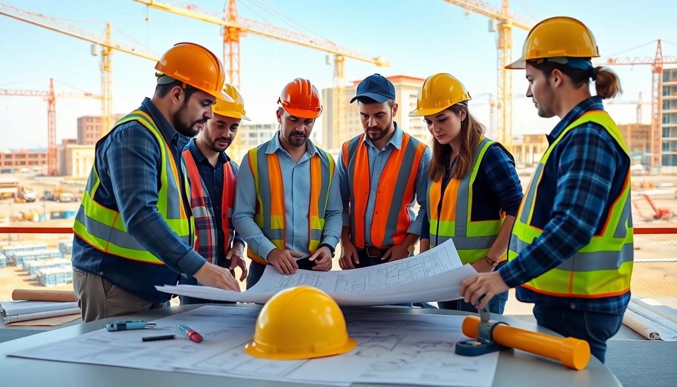 Highlighting the Southern California Contractors Association's diverse workforce collaborating on a construction site.