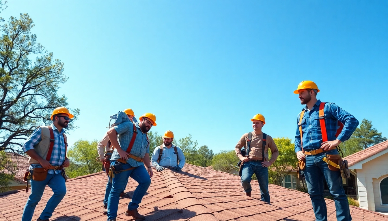 Inspecting a new roof by 5-star roofing contractors Central Texas showcasing expertise and quality service.