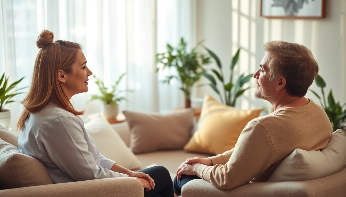 Enhance sleep therapy in Dubai with a compassionate therapist aiding a client in a calming environment.