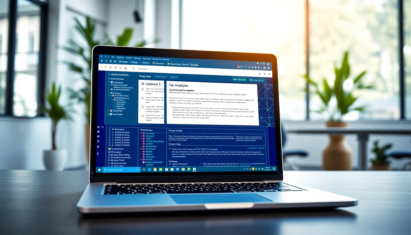 Analyze text using an advanced ai checker tool displayed on a modern laptop.