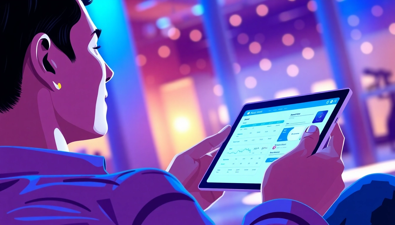 Engage with Yono vip features on a sleek tablet showcasing premium banking services.
