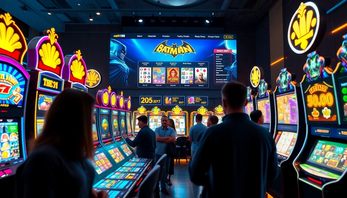 Pengalaman bermain di situs resmi batman138 dengan suasana gaming yang penuh warna dan interaksi peminat.