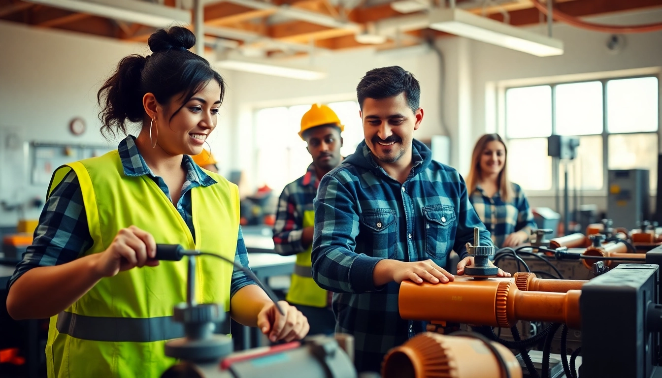 Students training in a trade school in Tennessee with hands-on experience in technical skills.