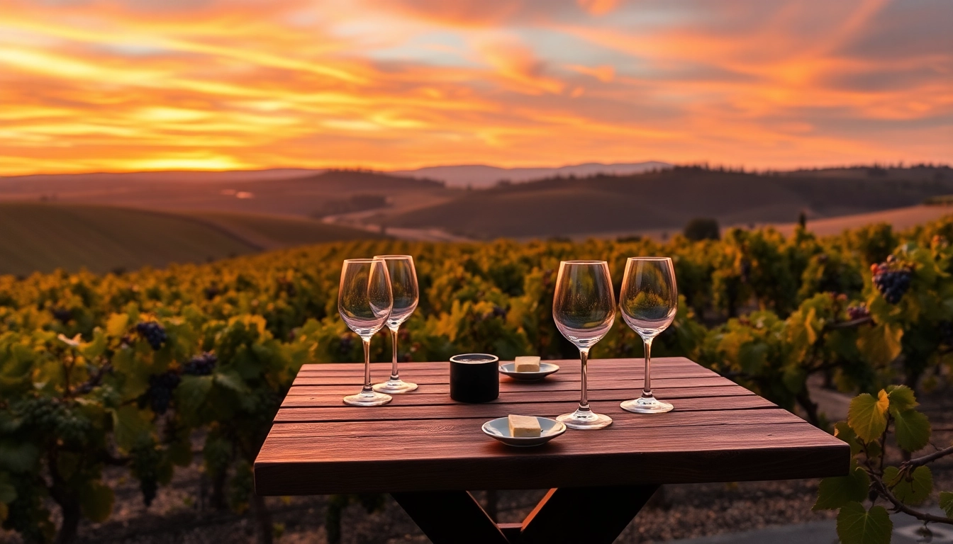 Experience the stunning vineyards of clarksburg wineries with picturesque sunset views and cozy tasting areas.