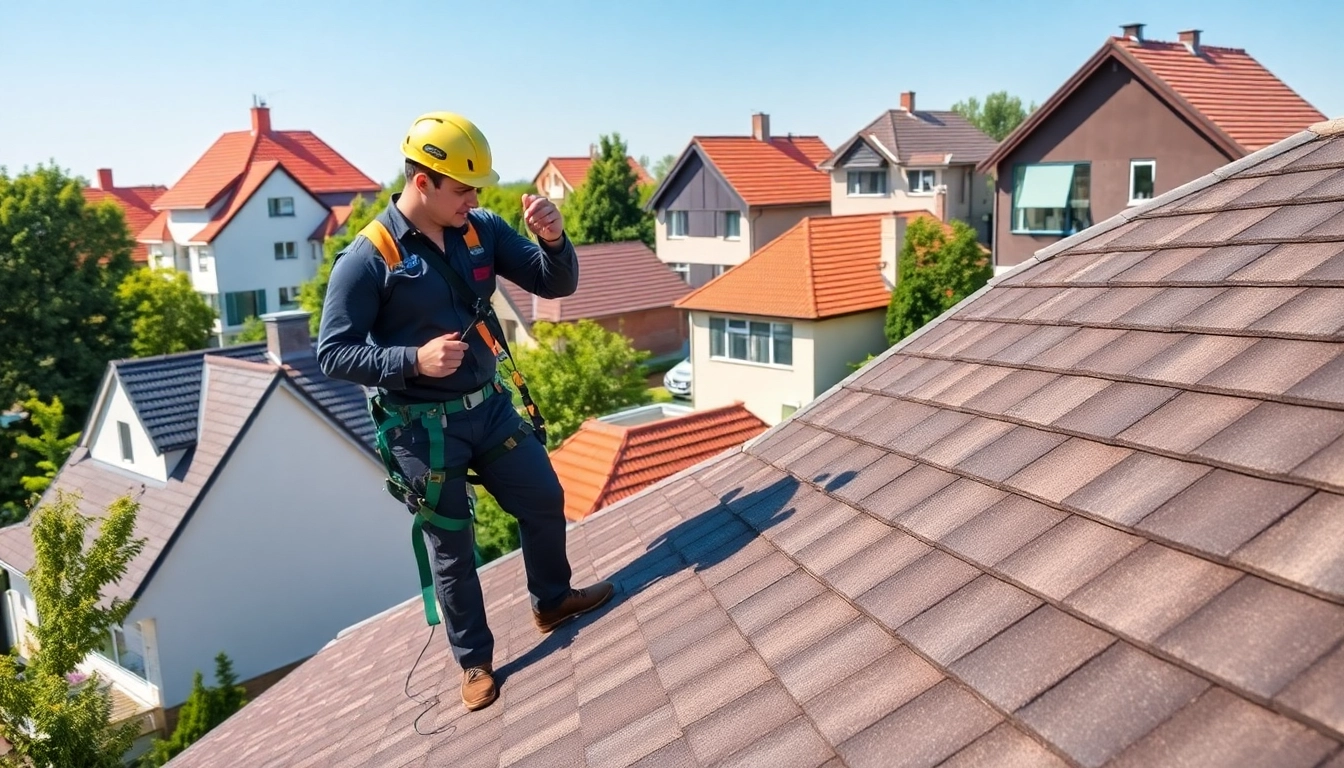 Expert dakonderhoud Arnhem technician inspecting a roof to ensure quality and safety.