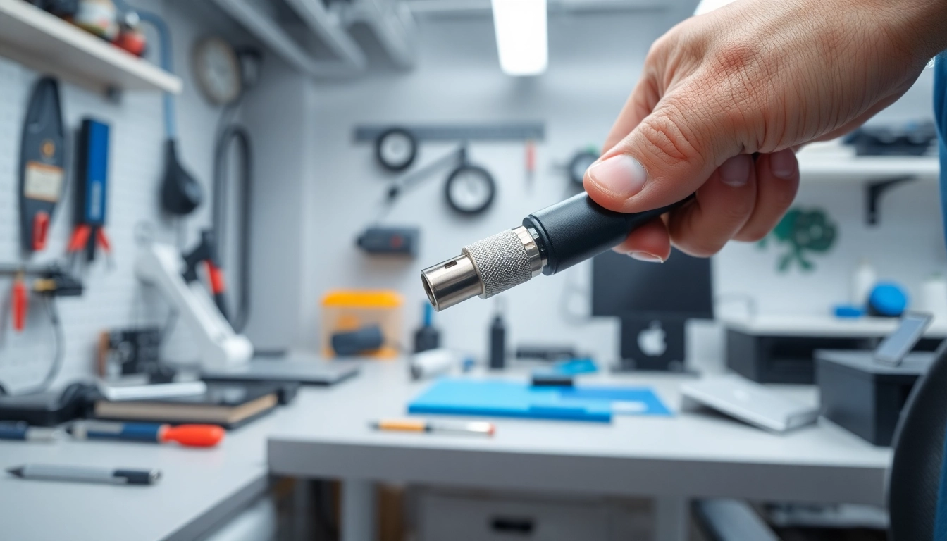 Install starlink mini 12v cable in a modern tech workspace with sleek design elements.