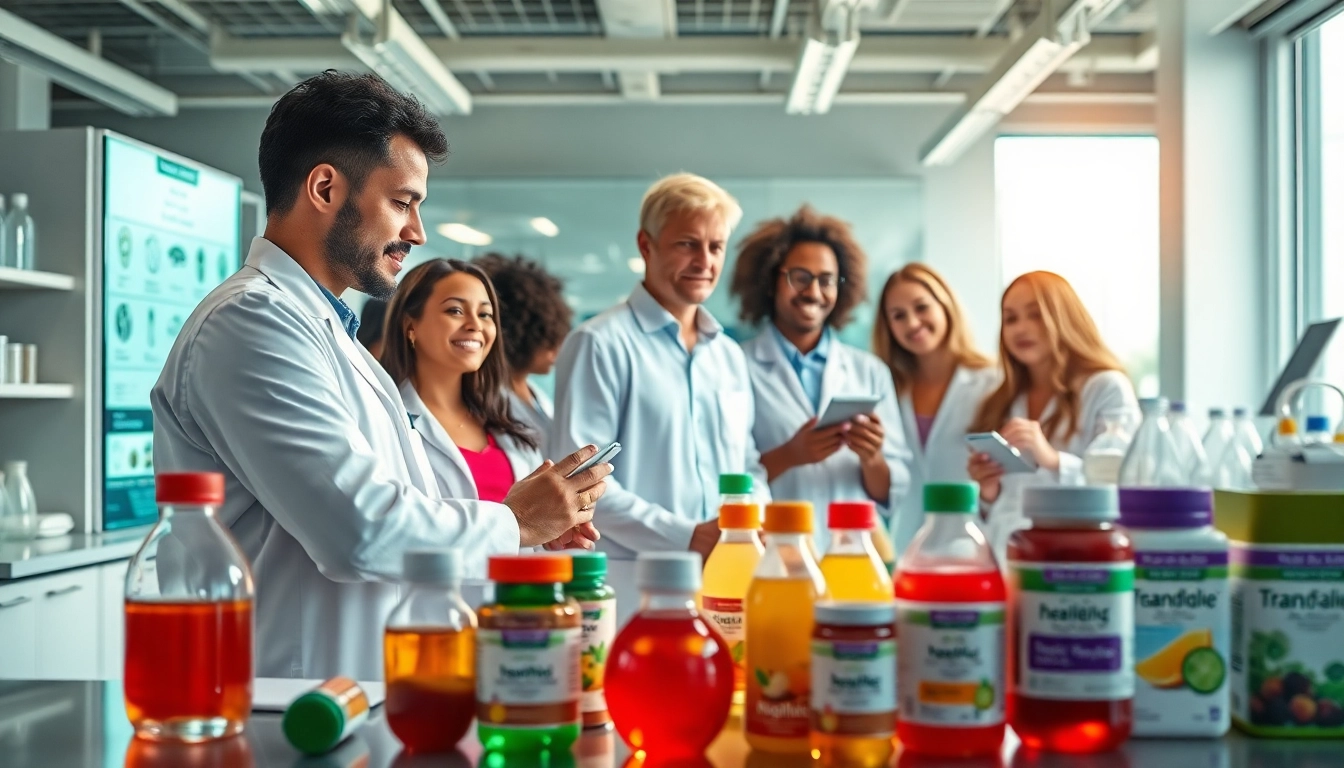 Showcasing teamwork at https://newimage.world/ with innovative health solutions in a modern lab.