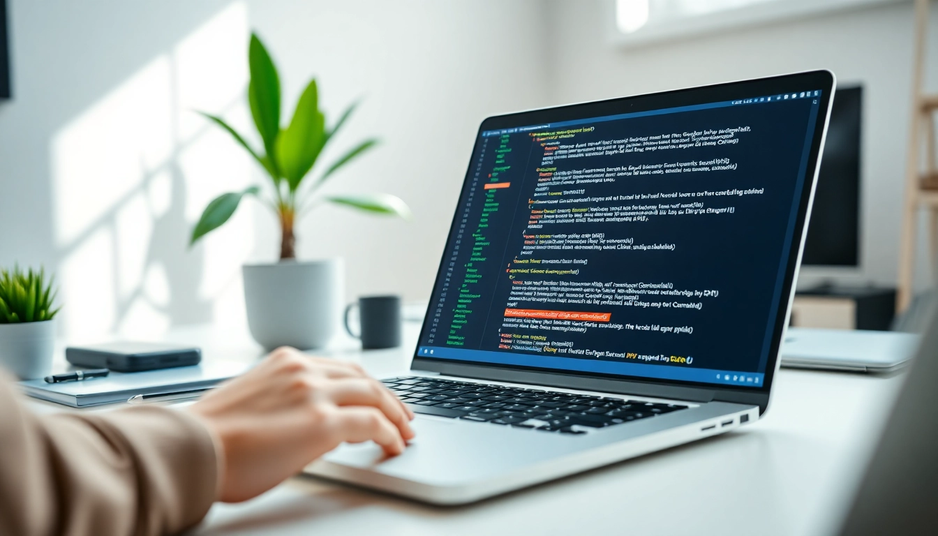 Highlighting the php enum type in a developer's code on a laptop screen.