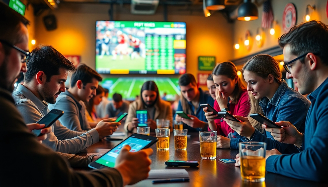 Engaging with the best betting sites 2025 in a vibrant sports bar atmosphere.