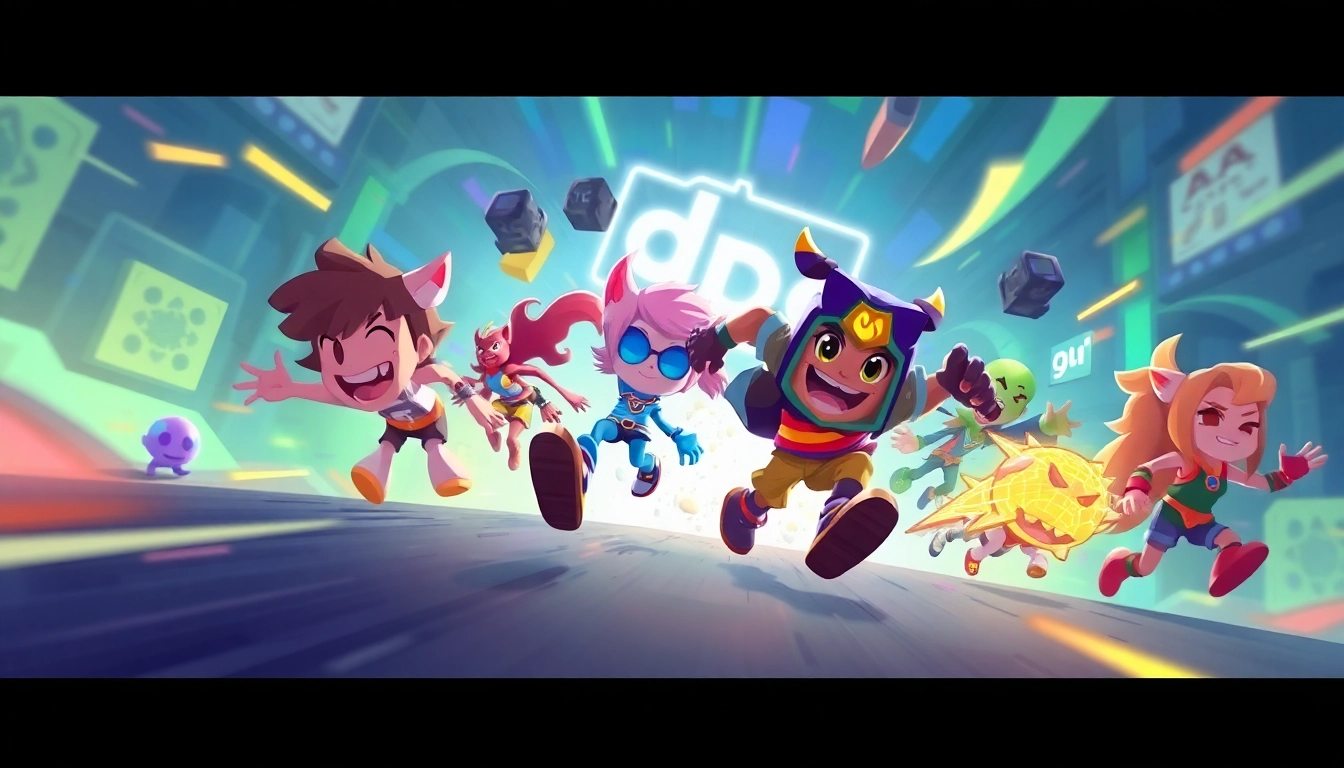 The dede game characters engage in an exciting battle scene with vibrant colors and dynamic action.
