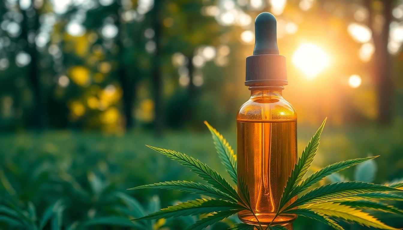 CBD oil India bottle surrounded by hemp leaves, symbolizing wellness and natural healing.