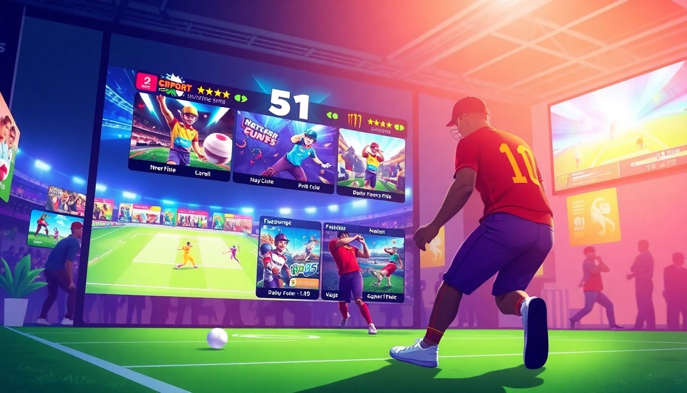 Engage in the thrilling gameplay of 51 game with diverse e-sport options including cricket and football.