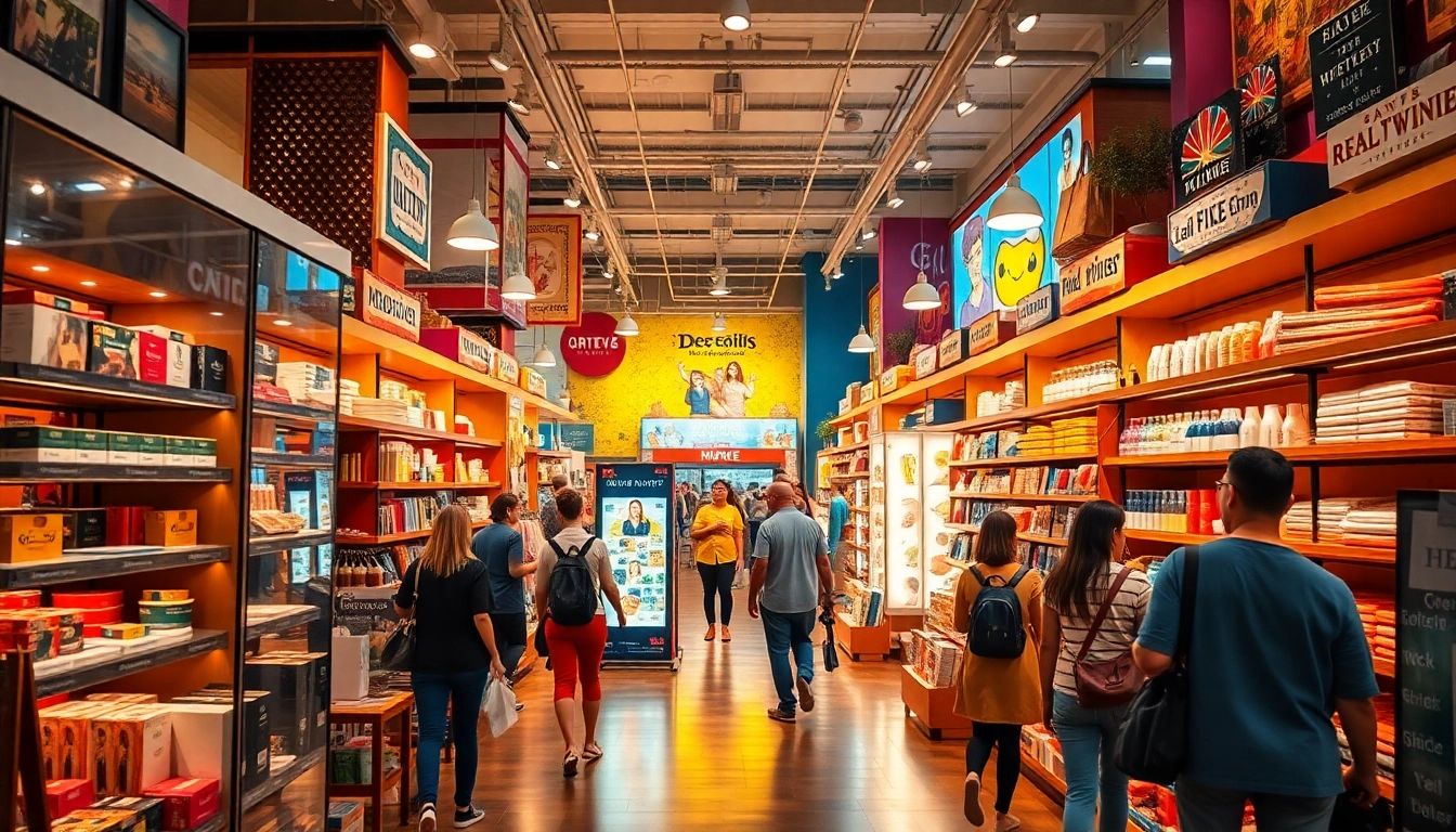 The ultimateshop offers a diverse range of products in an inviting retail environment.