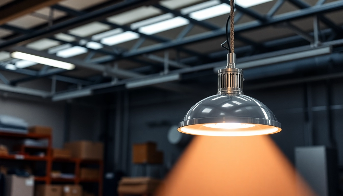 Infrared heating lamp radiating heat efficiently in a modern workshop environment.
