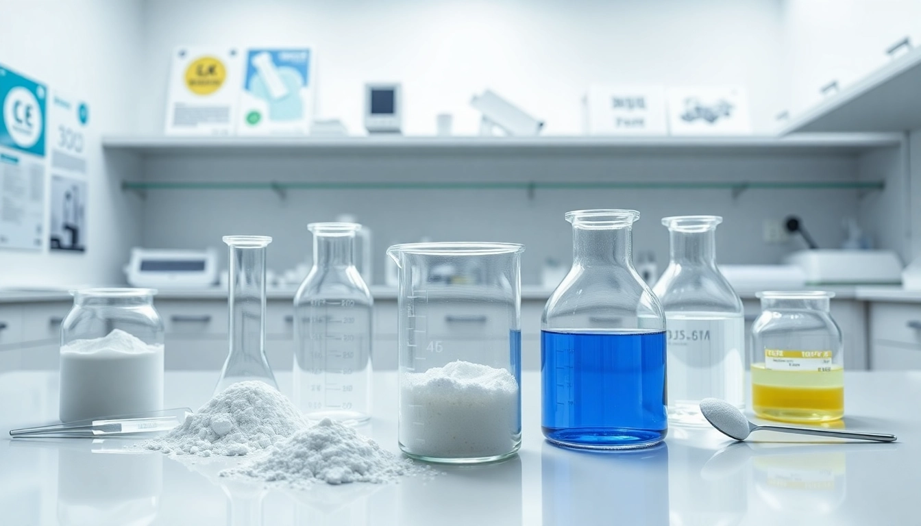 Observe cellulose ethers in a professional lab setting, highlighting their diverse forms and uses.