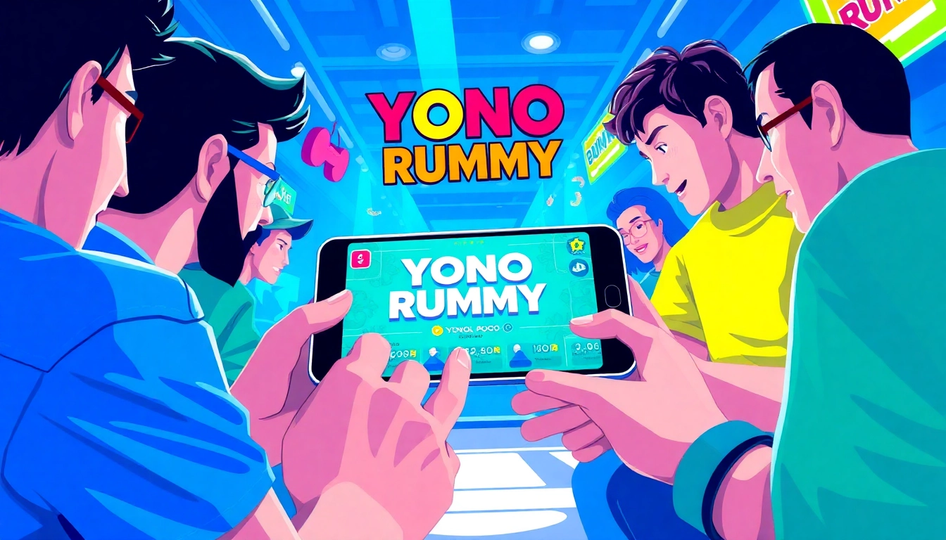 Players engaging in YONO RUMMY on a mobile app, showcasing strategic card play and excitement.