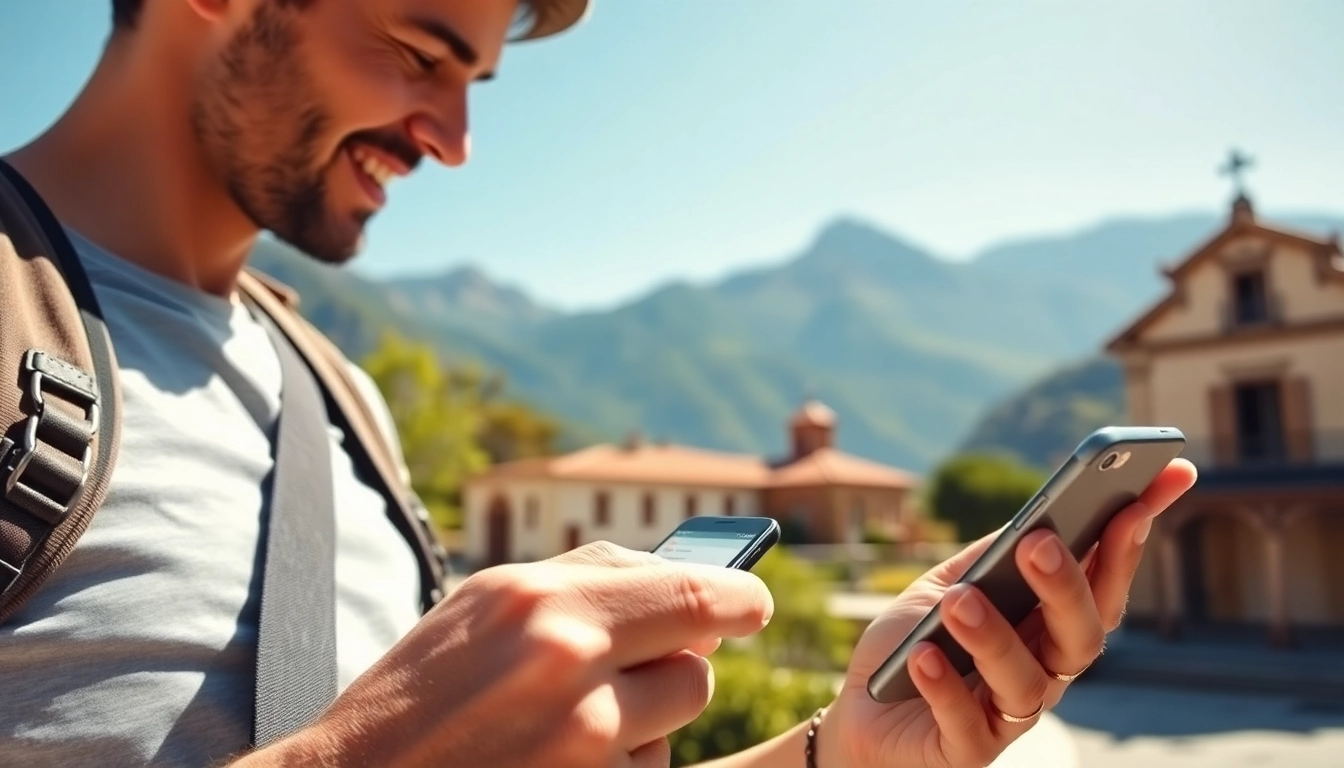 Attivare un esim albania con facilità mentre si viaggia in un paesaggio pittoresco.